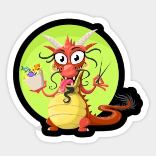 Dragon Takeout Sticker